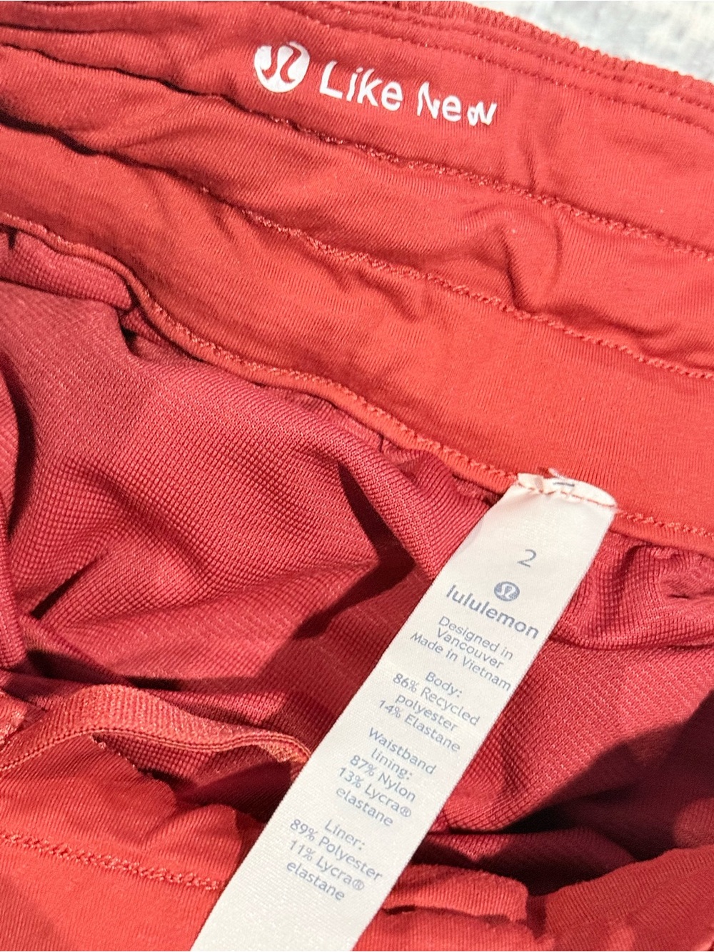 Lululemon /// Women’s Track That High-Rise Lined Short 3" - Autumn Rust - Size 2 - Picture 9 of 13